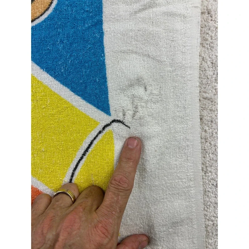 Vintage Disney Pluto Beach Towel Walt Disney Productions 50x25 Franco All Cotton
